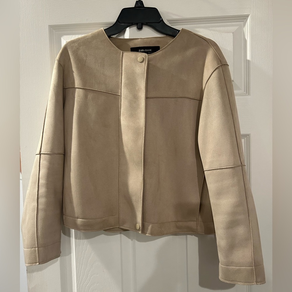Zara Basic Suede Tan Jacket